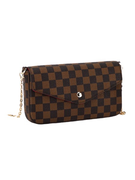 'Wallace' Canvas Checked Crossbody Bag / Shoulder Bag (2 Colors) | Goodnight Macaroon