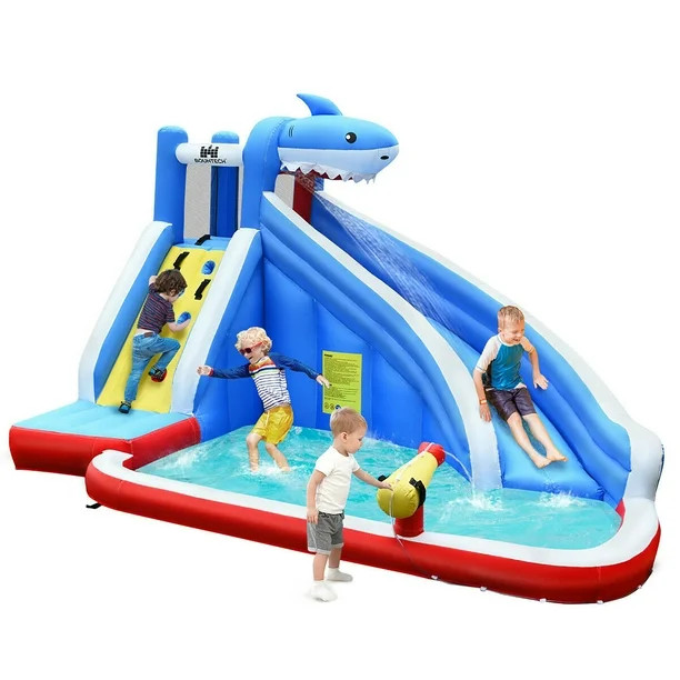 Costway Inflatable Water Slide Animal Shaped Bounce House Castle Splash Water Pool Without Blower | Walmart (US)