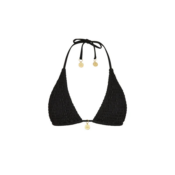 Shirred Triangle Bikini Top - Twilight Black | Kulani Kinis US