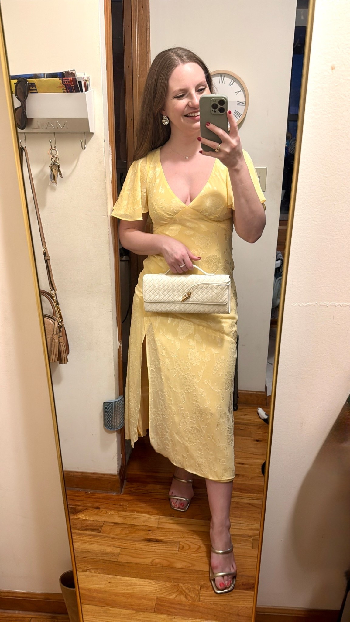 Gorgeous yellow dress with open back and cape sleeves 💛 Perfect for wedding guest dress, shower, dress, or graduations. Wearing XS— is slightly more fitted through stomach and hips.

#LTKootd #LTKSeasonal #LTKWedding