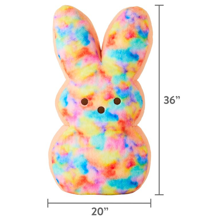 Jumbo Peeps Bunny Plush, Tie Dye, 42 Inch | Walmart (US)