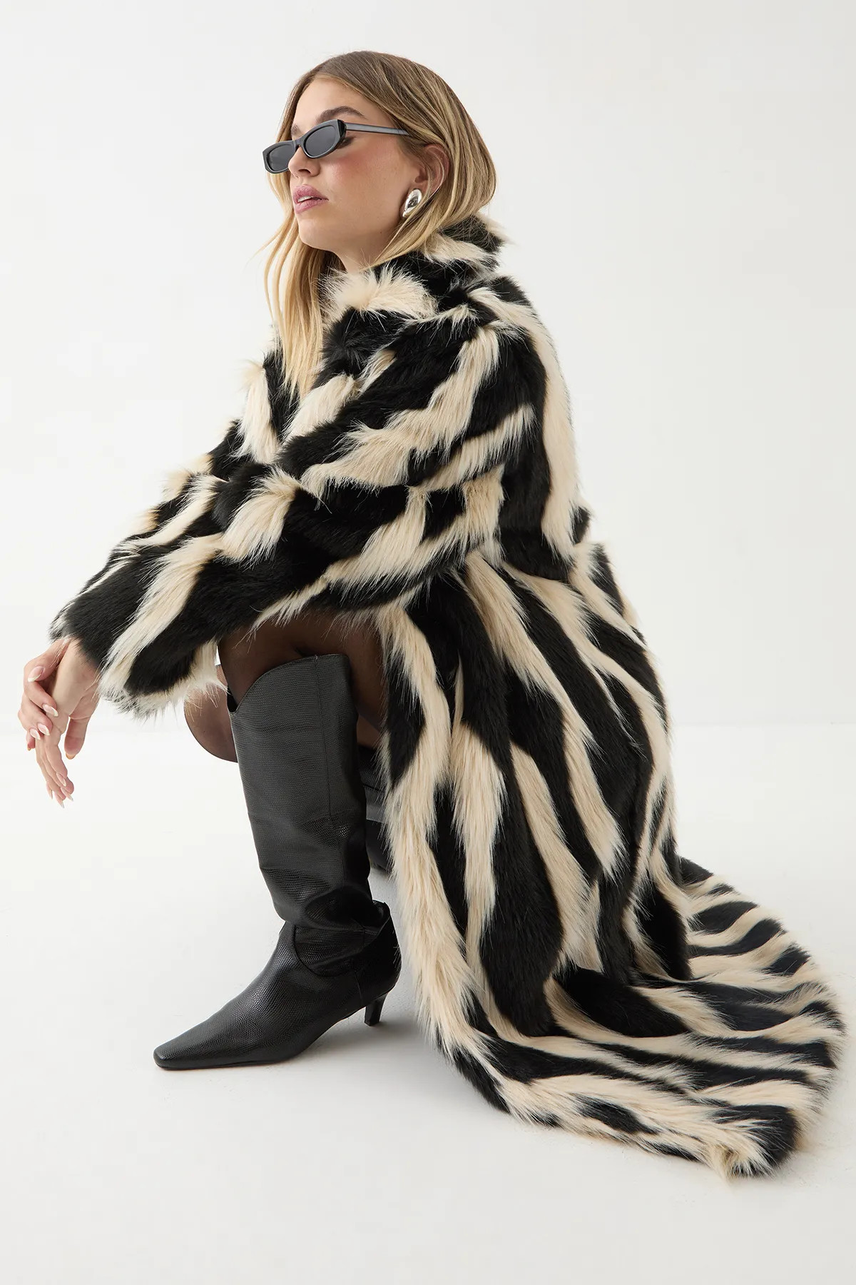 Jackets & Coats | Premium Mono Faux Fur Coat | MissPap | Nasty Gal US