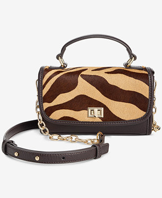 Tollann Zebra-Print Crossbody Bag | Macy's