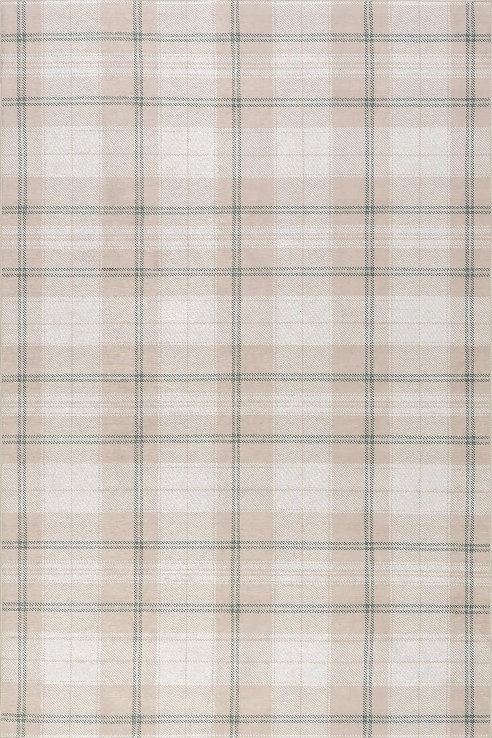 Beige Raye Plaid Spill Proof Washable 9' x 12' | Performance rug | Rugs USA