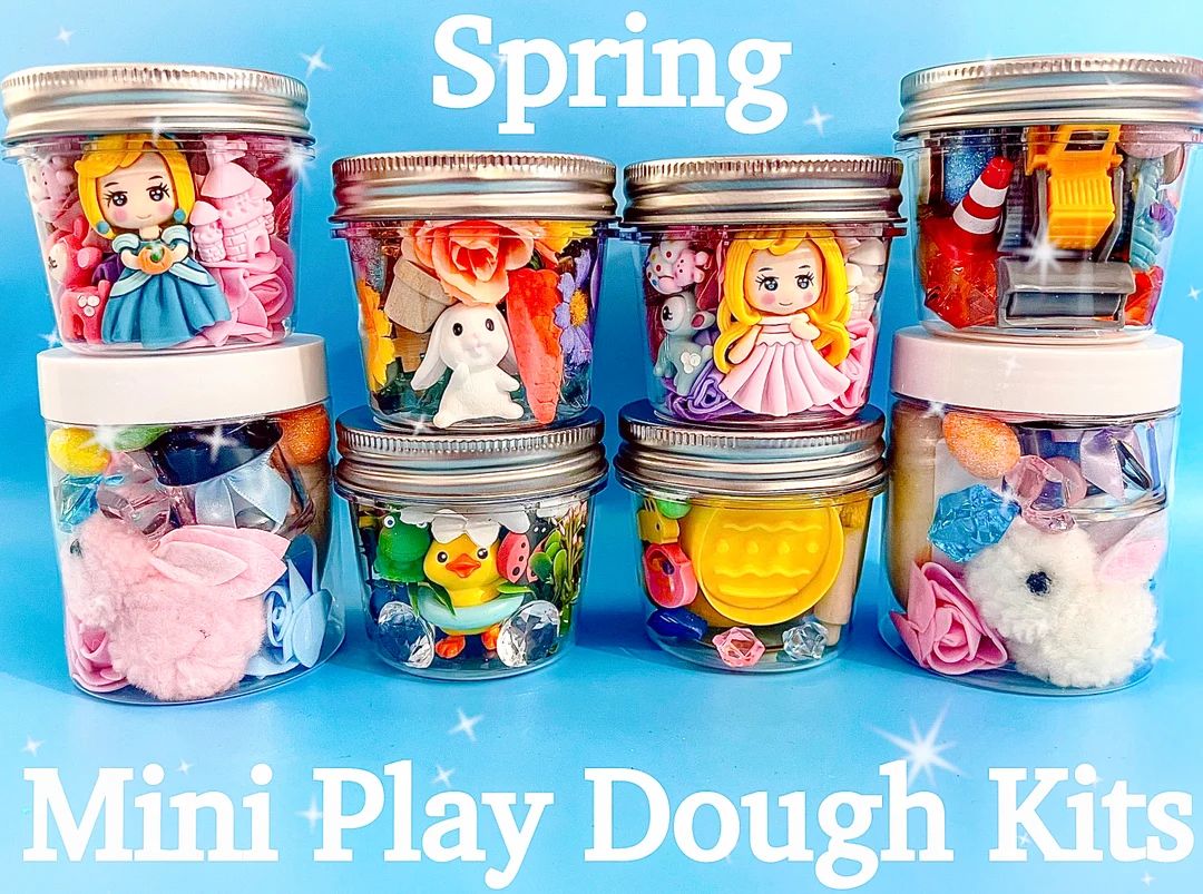 Easter Playdough Kit, Playdoh kit, Play Dough Kit ,Easter sensory bin,Spring Sensory Kit, kids pa... | Etsy (US)
