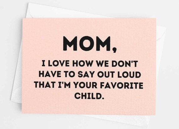Favorite Child Mother's Day Card | Etsy (US)