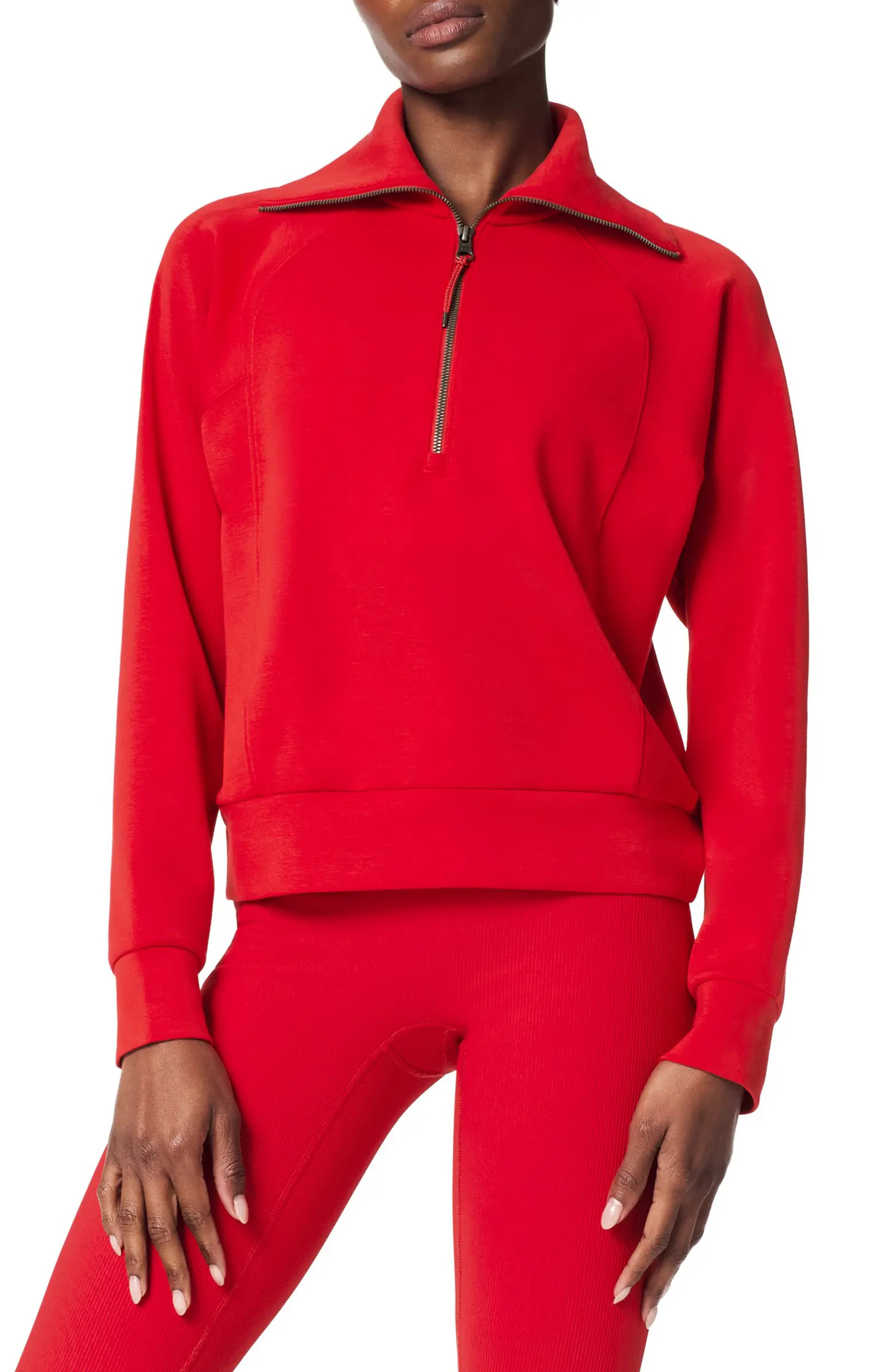 SPANX® AirEssentials Half Zip Sweatshirt | Nordstrom | Nordstrom