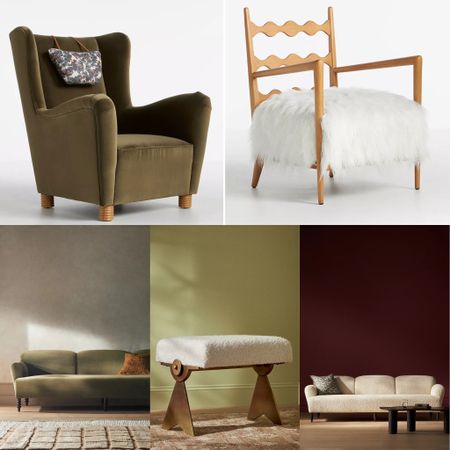 New—-Anthropologie X Katie Hodges  home collection. Check out our handpicked comfy and chic seating designs that are relaxing and playful. #chairs #sofas 

#LTKhome #LTKfamily #LTKSeasonal