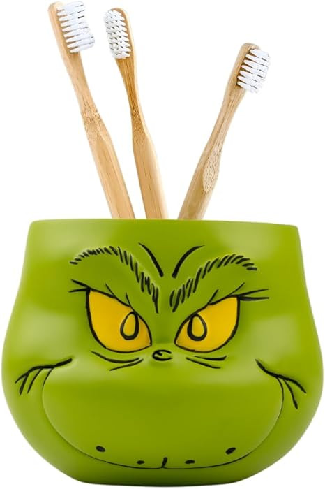 Collectibles Dr. Seuss' The Grinch Holiday Christmas Toothbrush Holder - Makeup Brushes/Pens Tumb... | Amazon (US)