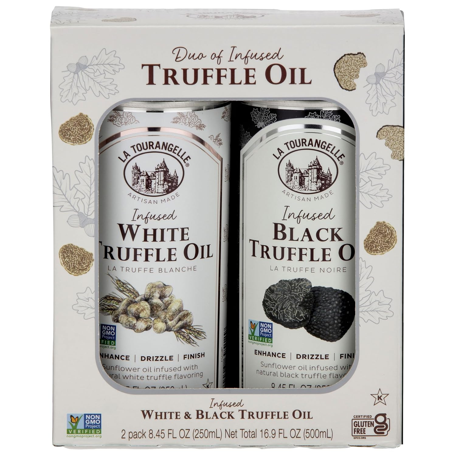 La Tourangelle White & Black Truffle Oil Gift Box, 8.45 fl oz Each (2 Pack) | Amazon (US)
