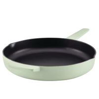Enameled Cast Iron 12-Inch Skillet with Helper Handle | Pots and Pans