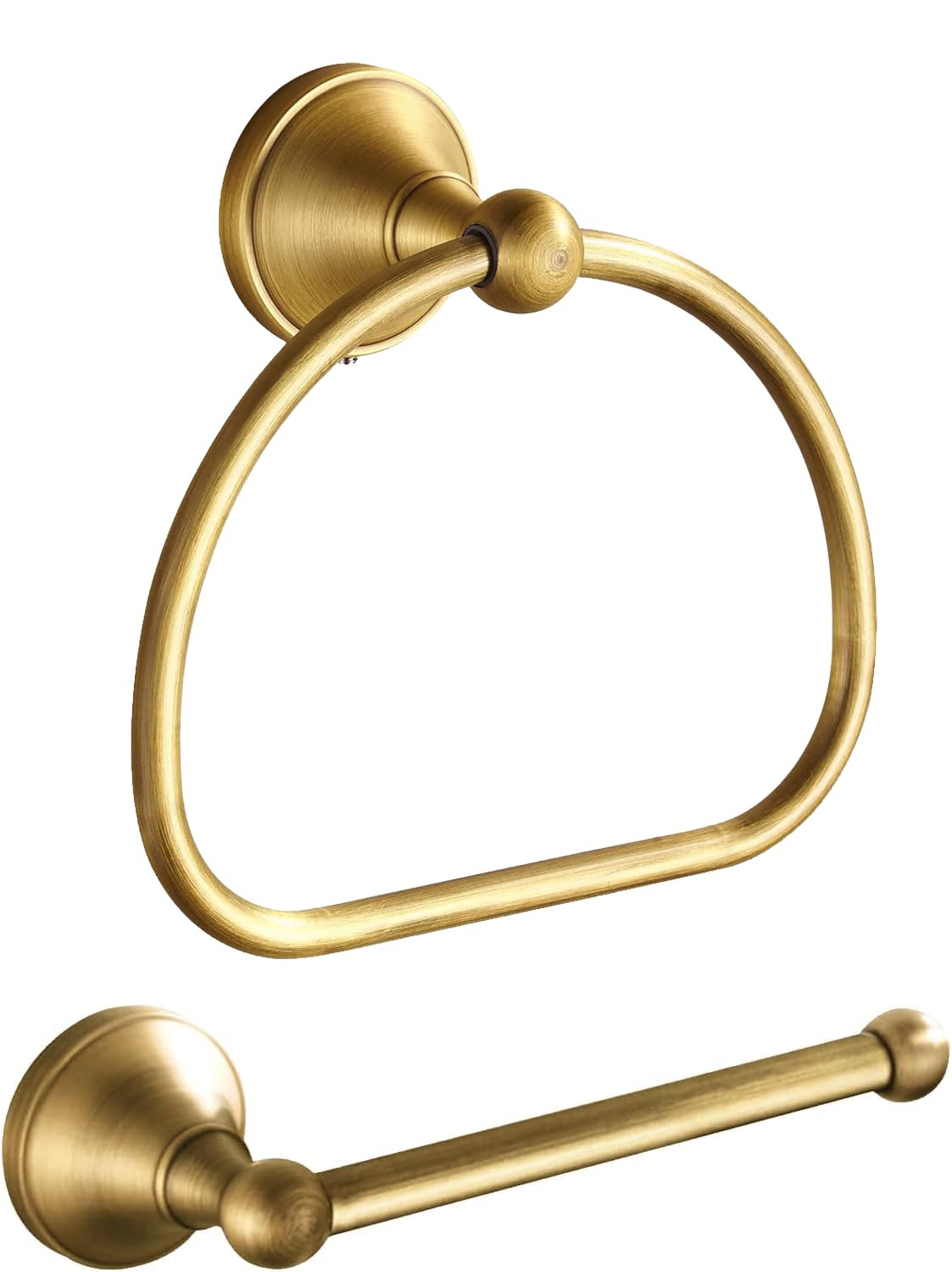 Antique Toilet Paper Holder Towel Ring,Brass Stainless Steel Hand Towel Holder Tissue Roll Holder... | Amazon (US)