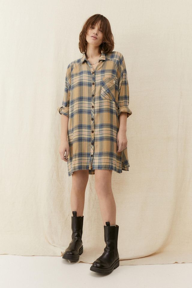 UO Ashley Plaid Shirt Dress | Urban Outfitters (US and RoW)