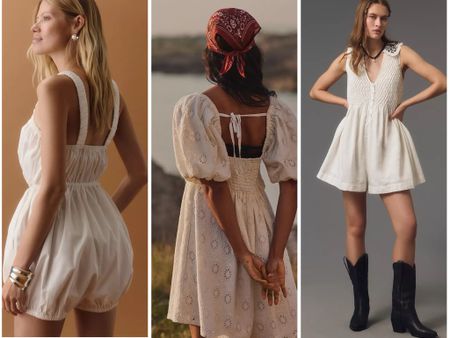 For your getaway next holiday weekend. #romper #whiteoutfit