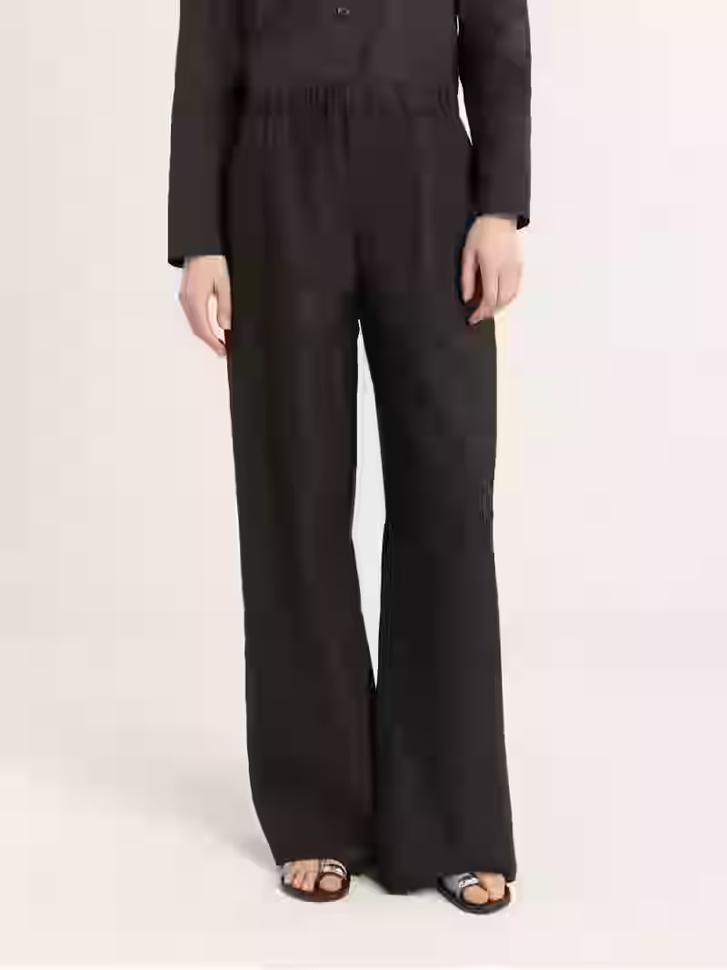 Scoop Women's Linen Blend Wide Leg Pants, 32" Inseam, Sizes XS-4X | Walmart (US)
