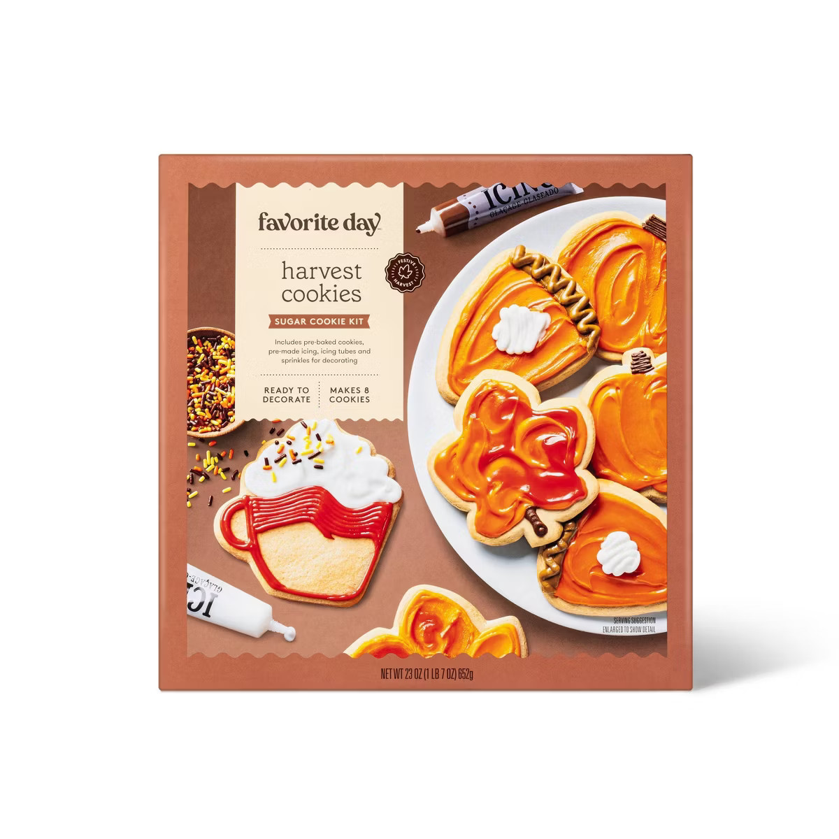 Halloween Harvest Cookies Sugar Cookies Kit - 23oz/8ct - Favorite Day™ | Target