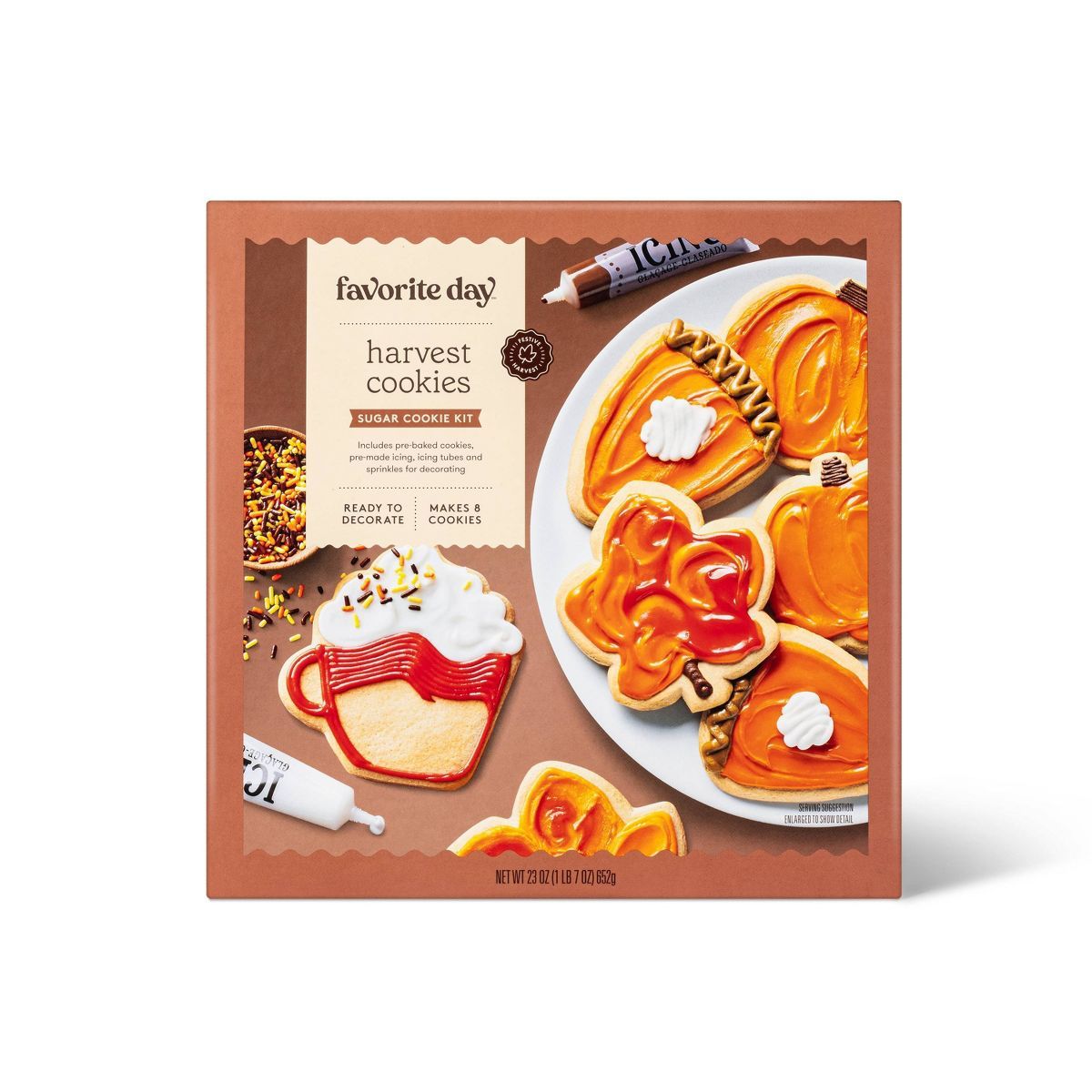 Harvest Harvest Cookies Sugar Cookies Kit - 23oz/8ct - Favorite Day™ | Target