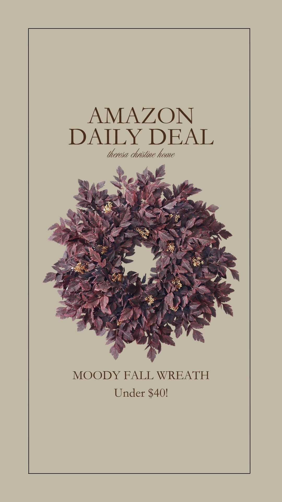 Amazon daily deal! Loving this moody fall wreath that looks so high quality 🤎🍂

#LTKHome #LTKSeasonal