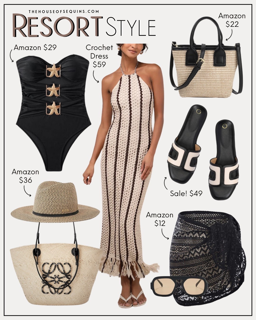 Shop Amazon fashion resortwear and beach vacation outfit finds! Crochet dress, swimsuit coverup, beach bag, straw bag, straw hat, sun hat, lace wrap skirt and more! 

#LTKSwim #LTKFindsUnder50 #LTKTravel