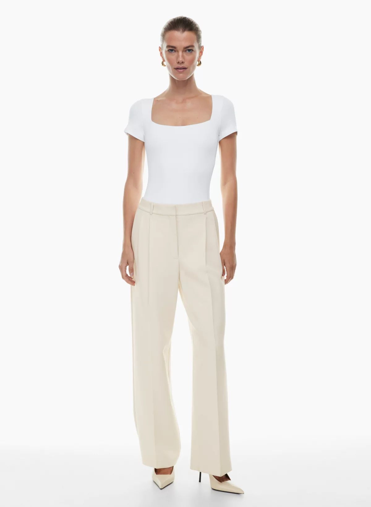 CONTOUR SQUARENECK SHORTSLEEVE BODYSUIT | Aritzia