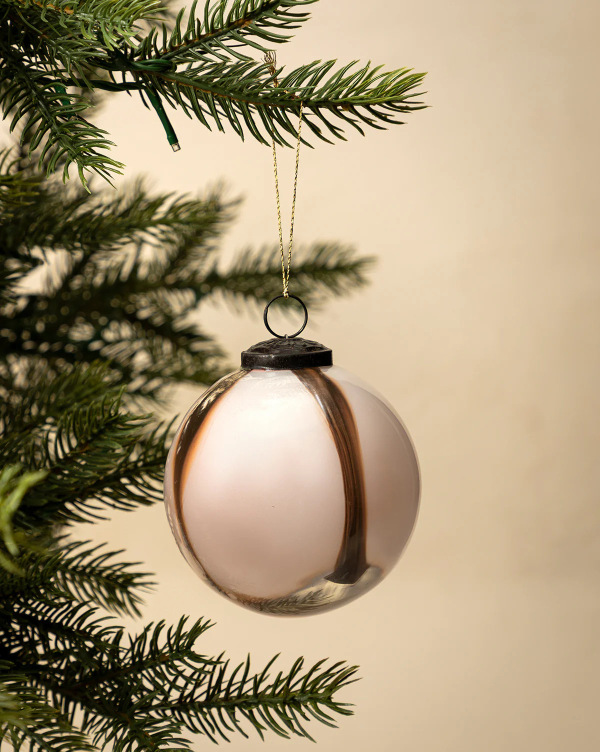 4" Striped Glass Bauble | McGee & Co. (US)