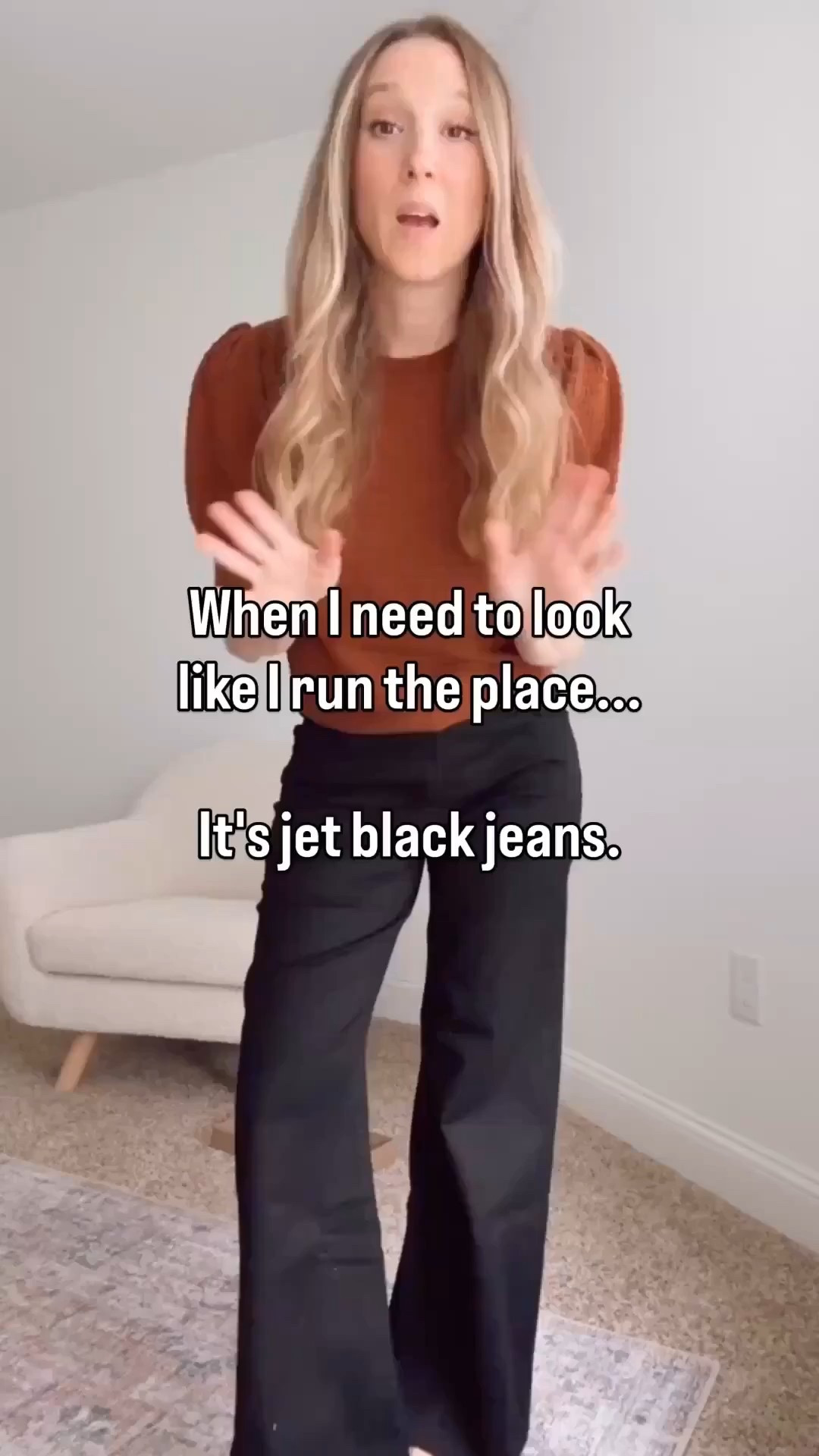 Wearing the Megs in my true size. Petite friendly inseam! I’m just shy of 5’4 

Jet black jeans change the game. Paired with a puff sleeve top, it’s polished without trying too hard. Perfect for when I need to look like I run the place.

Sunsets and Stilettos work outfit teacher style black jeans outfit Winter teacher fashion back to school outfit ideas elevated basics puff sleeve top winter workwear staples

#LTKHoliday #LTKSeasonal #LTKgrwm