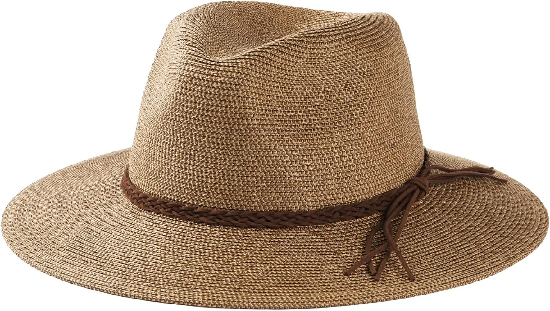 FURTALK Sun Hats for Women Summer Wide Brim UV UPF 50+ Panama Fedora Foldable Packable Straw Beach H | Amazon (US)