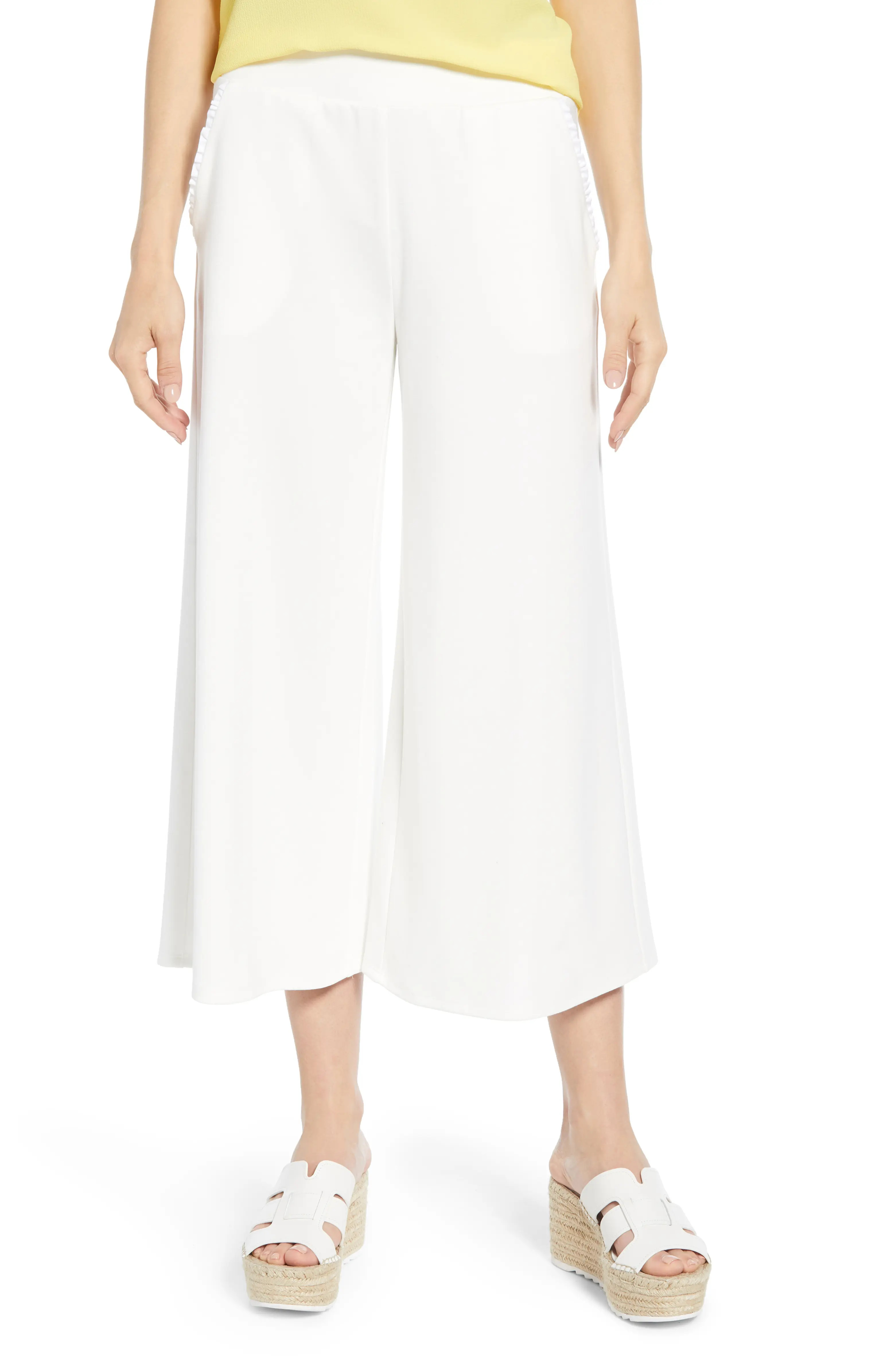 x Living in Yellow Wide Leg Crop Pants | Nordstrom