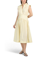 Collared Half Button Front Midi Dress | Casual Dresses  | Marshalls | Marshalls