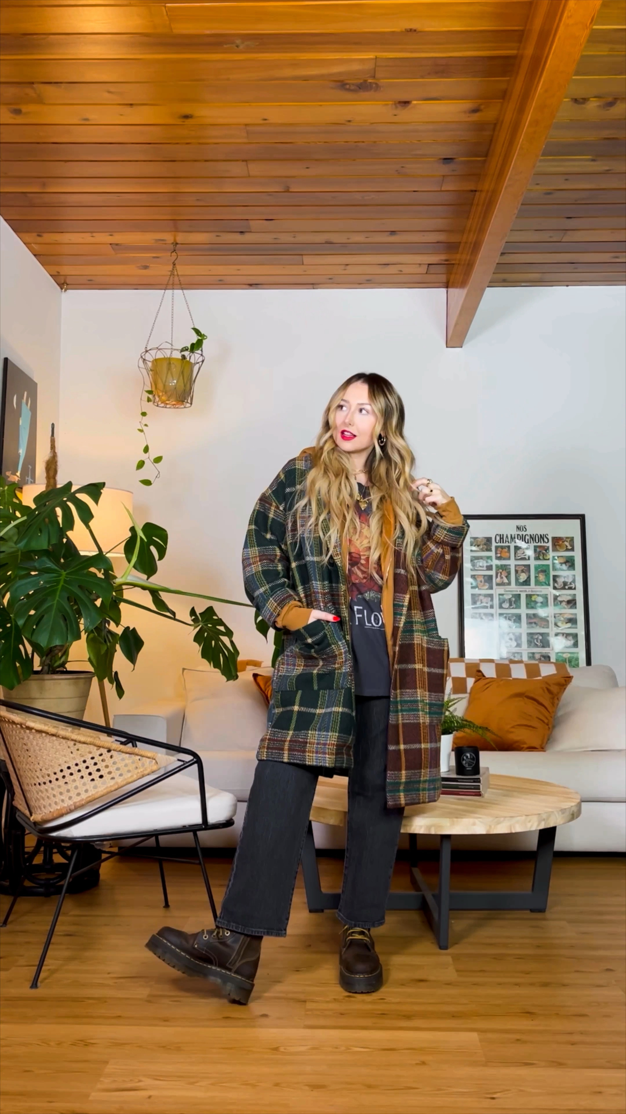 Coat is from dressedinlala.com (use code NICOLEXLALA for 10% off) and this T-shirt is from Junk Food! Everything else is linked below.

Jeans: my waist measures a 28 but i sized one up in these and got a 29. I did the 29 length too and I’m 5’5 - loveeeee them!! 

#LTKSeasonal #LTKVideo #LTKstyletip