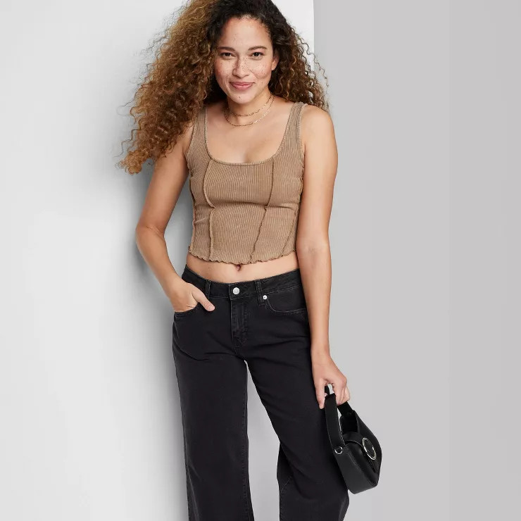 Women's Fitted Corset Tank Top - Wild Fable™ | Target