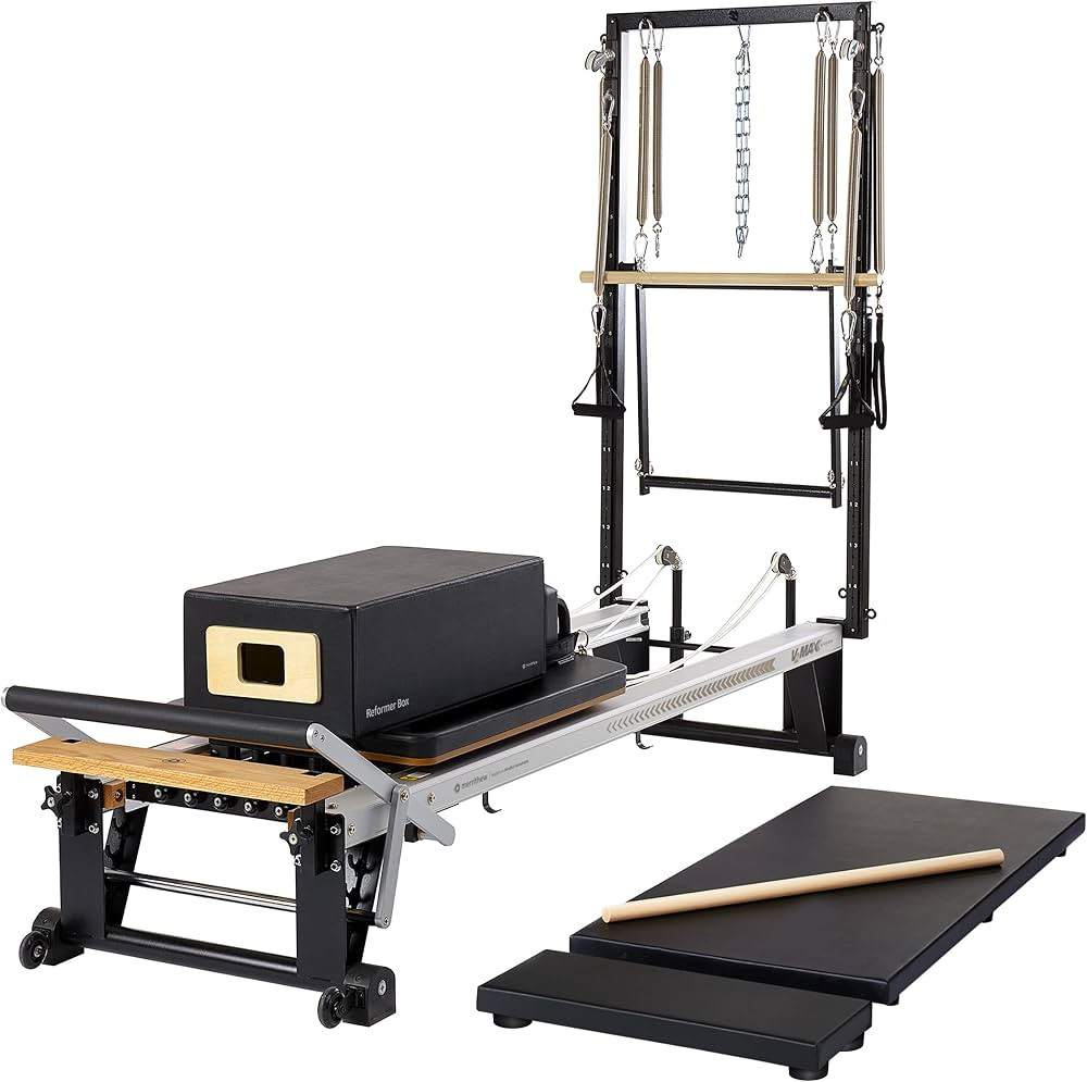 Merrithew™ V2 Max Plus™ Reformer Bundle with Mat Converter, Reformer Box, Footstrap, Padded P... | Amazon (US)