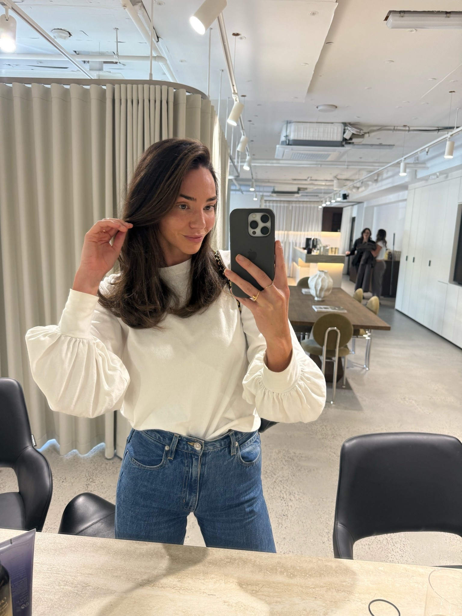 Fresh blow wave feeling. 

Wearing my go to: 
White long sleeve top
High waist straight leg denim 
Styled with 
Oversized black wool coat 
Grey socks 
Black leather loafers 
Chic handbags

#LTKaustralia #LTKwinter