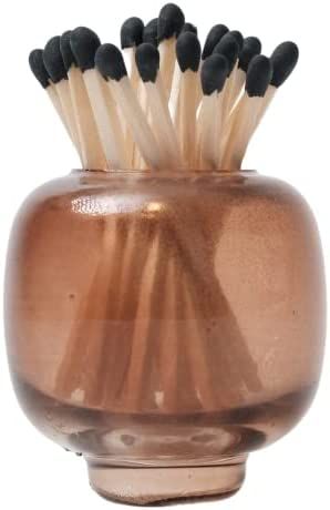 MATCH MADE DECOR Glass Match Cloche - Cloche Match Holder with Striker | Matches in a Jar | Match... | Amazon (US)