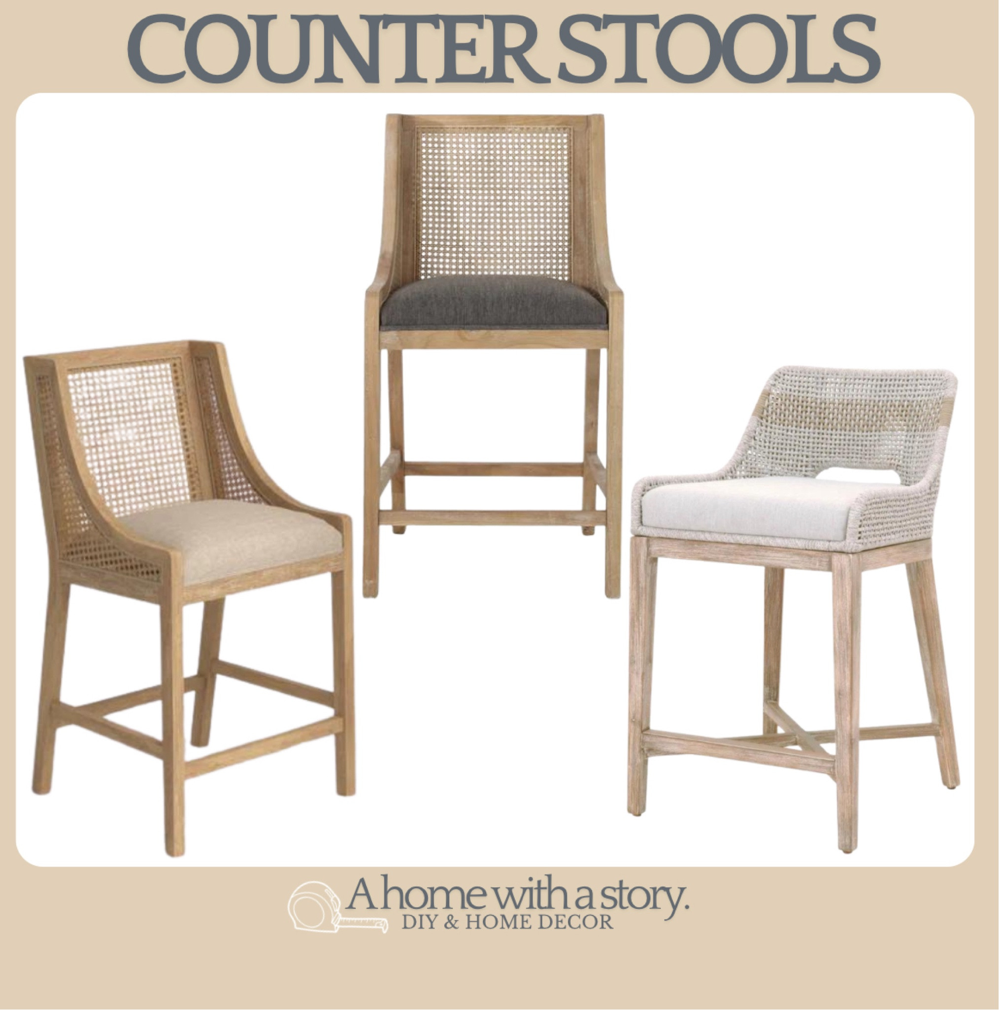 Love the detailing on these counter stools!

#LTKHome