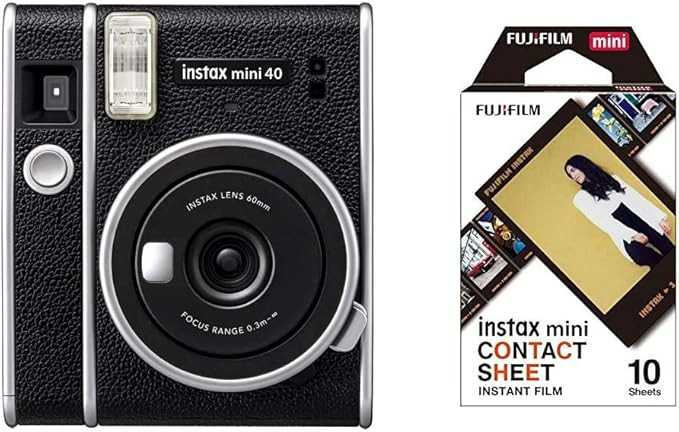 Fujifilm Instax Mini 40 Instant Camera with Fujifilm Instax Mini Contact Sheet Film - 10 Exposure... | Amazon (US)