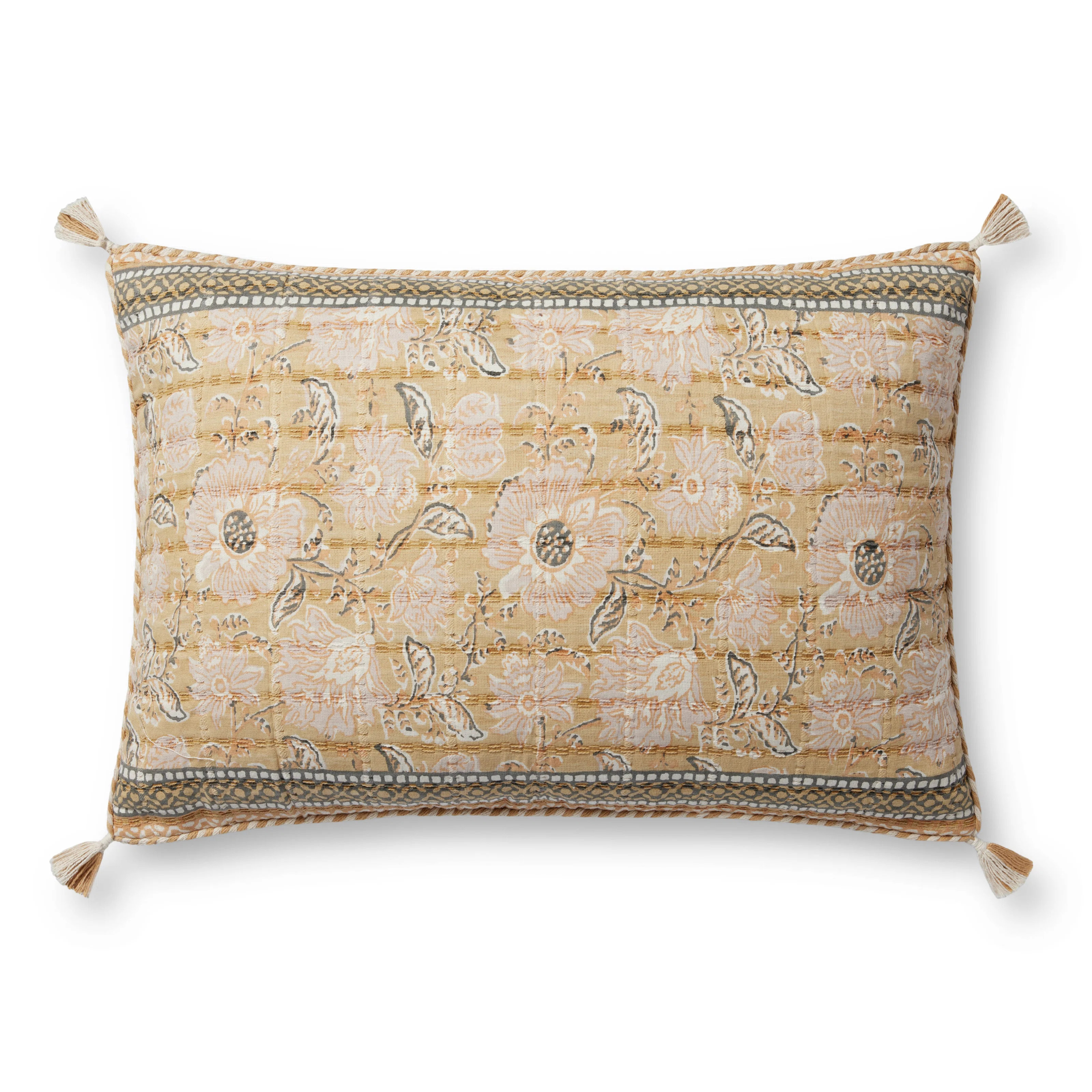 Tassels 100% Cotton Lumbar Throw Pillow | Birch Lane