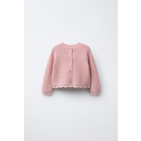 Zara - Wavy Cable Knit Cardigan - Kids - Mid-Pink - Kids | Zara US