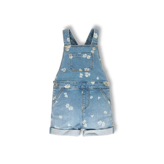 Wonder Nation Toddler Girl Denim Shortall, Sizes 12 Months - 5T | Walmart (US)