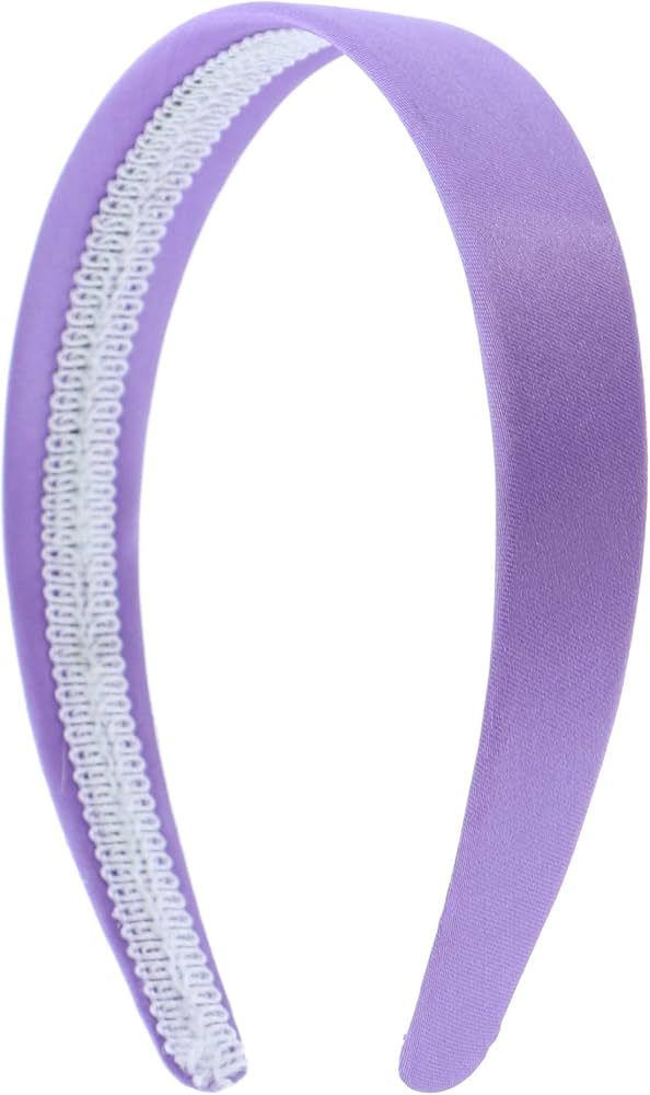 Lavender 1 Inch Satin Hard Headband for Women and Girls | Amazon (US)