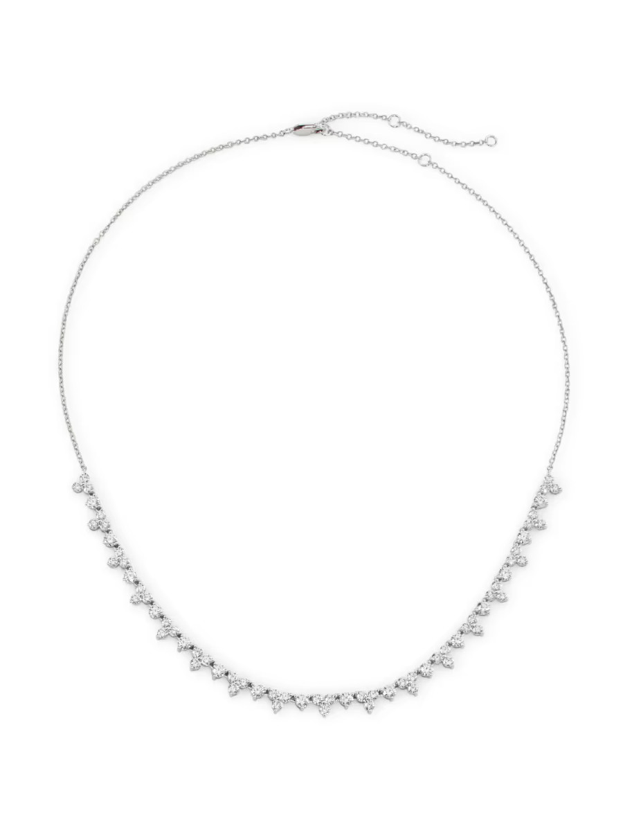 14K White Gold & 4.00 TCW Lab-Grown Diamond Necklace | Saks Fifth Avenue