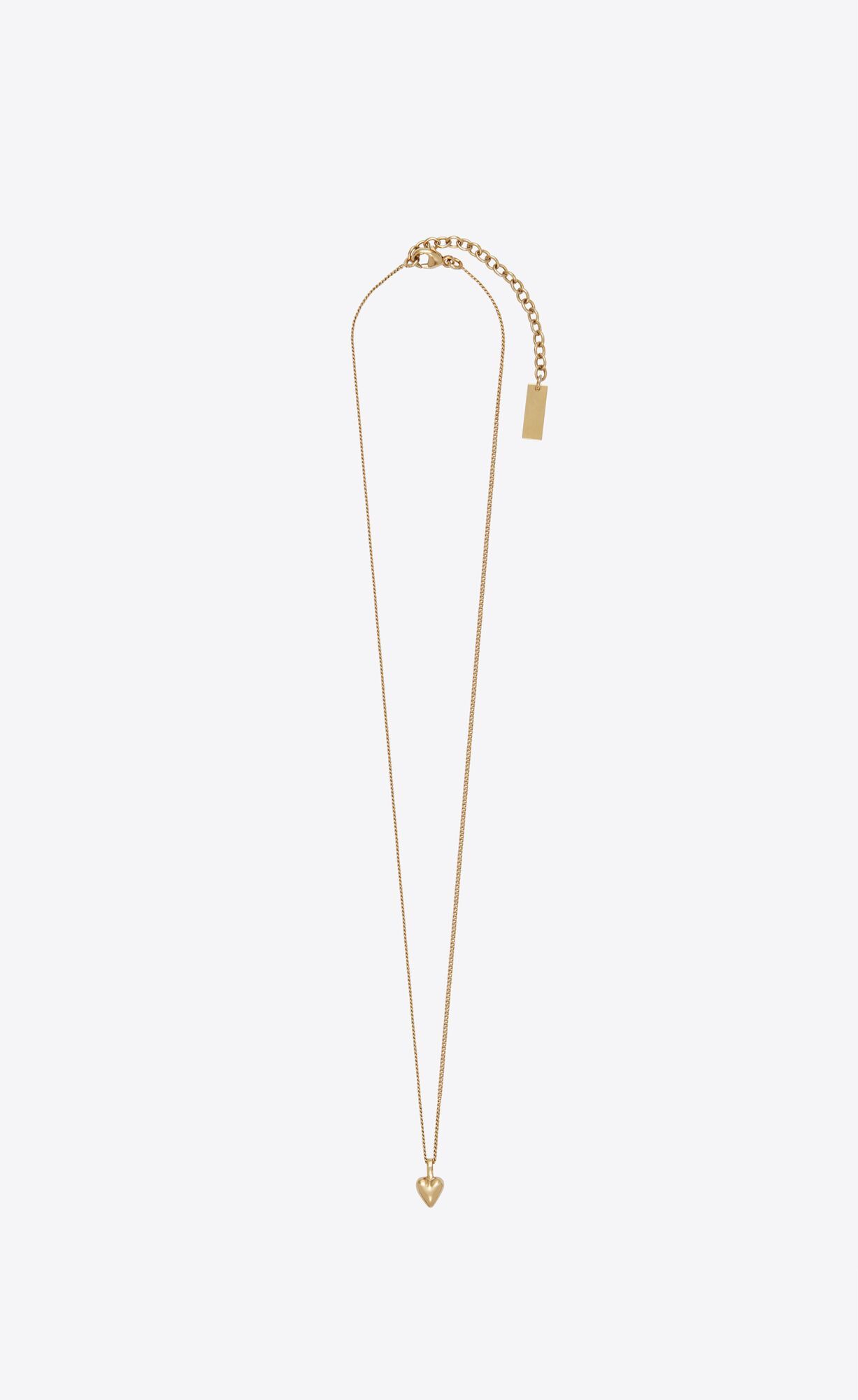 mini heart pendant necklace in metal | Saint Laurent Inc. (Global)