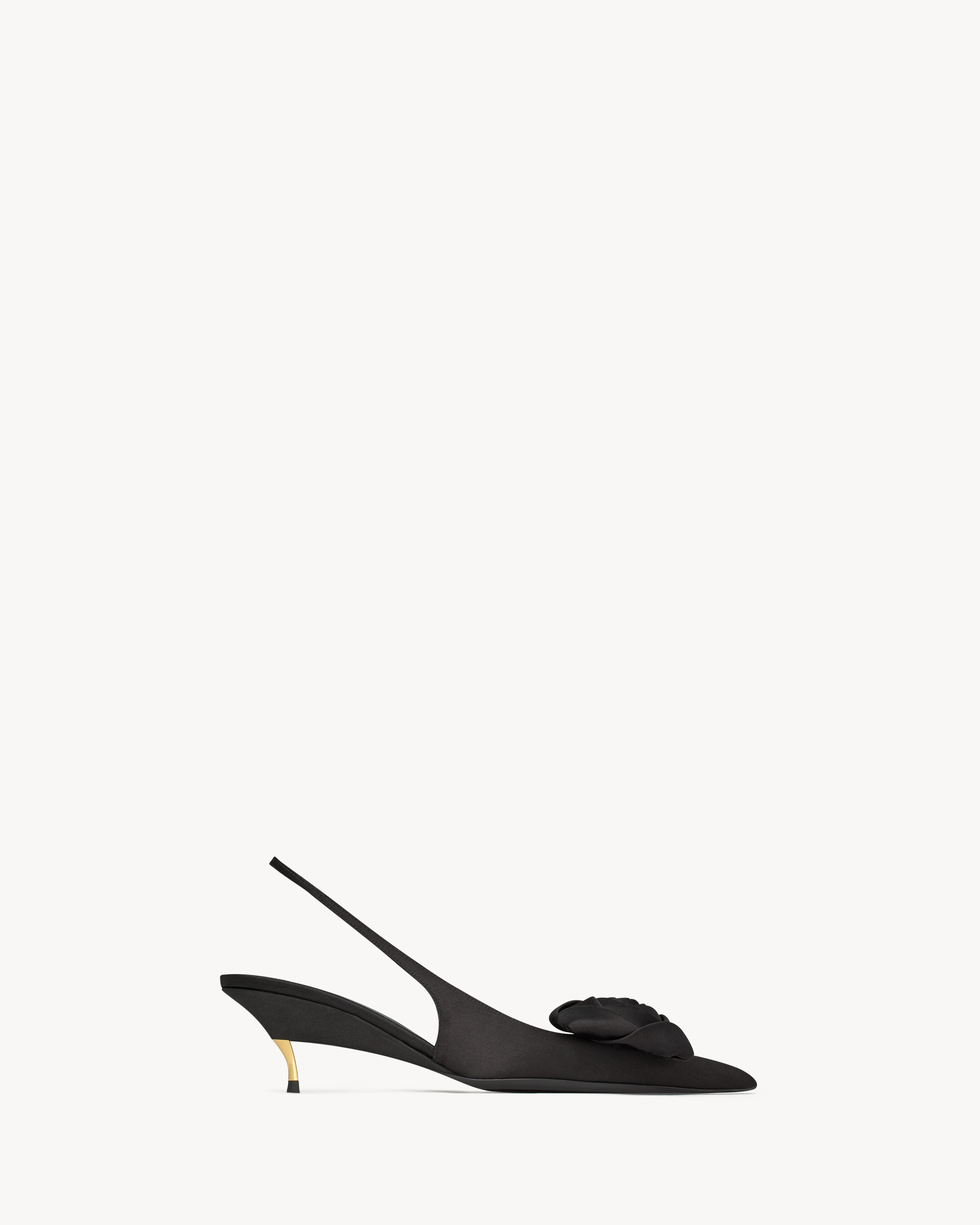 DAKOTA slingback pumps in satin crepe | Saint Laurent Inc. (Global)