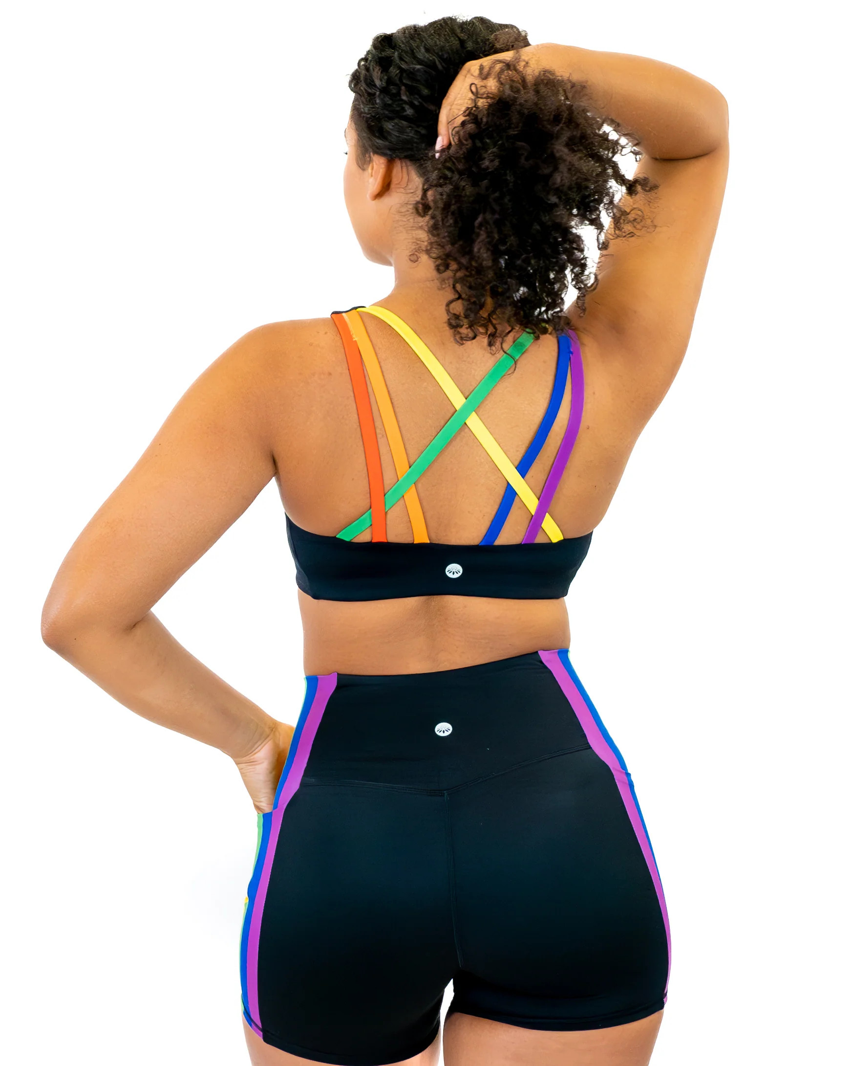 Strappy Pride Bra - Rainbow | Senita Athletics