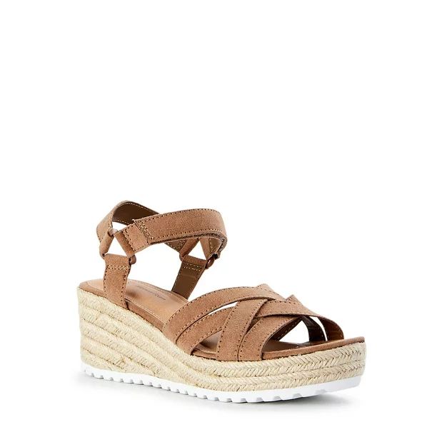 Time and Tru Women's Demi Wedge Sandals - Walmart.com | Walmart (US)