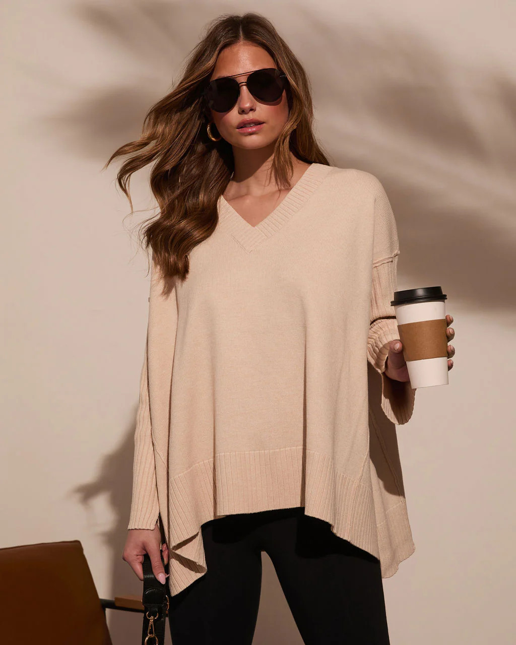 Lela Slouchy V Neck Sweater | VICI