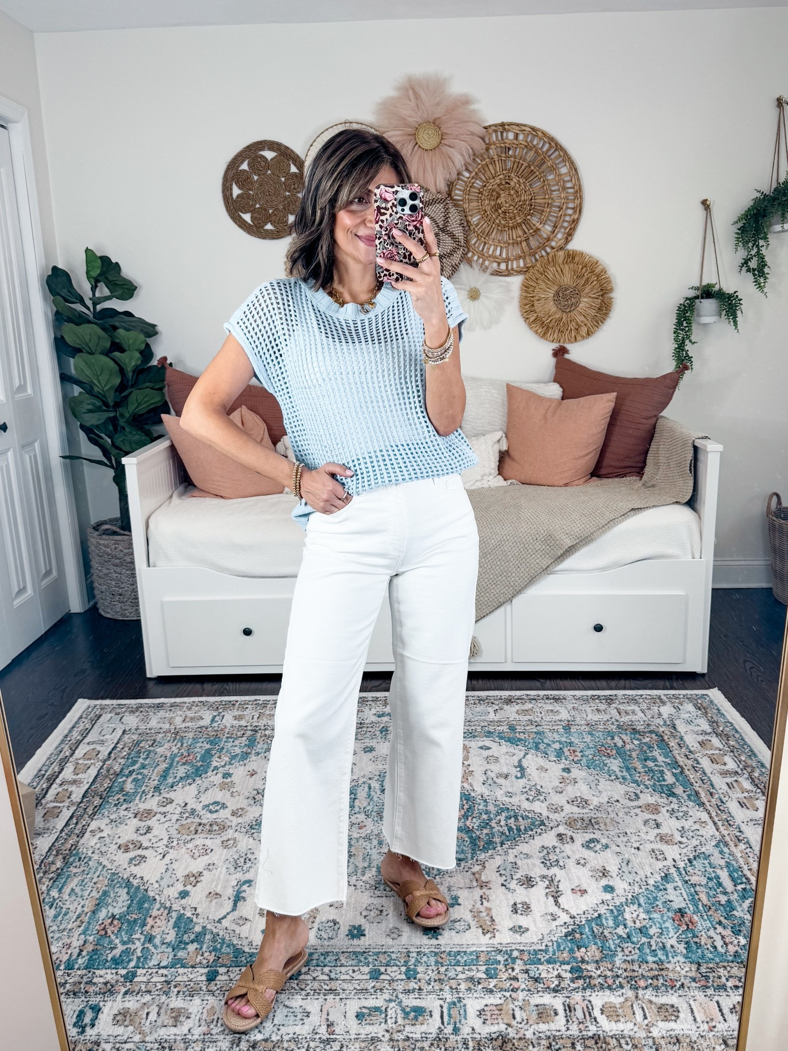 Cutest spring top from Amazon in small
Loft cropped jeans in 0

#LTKWorkwear #LTKOver40 #LTKSaleAlert