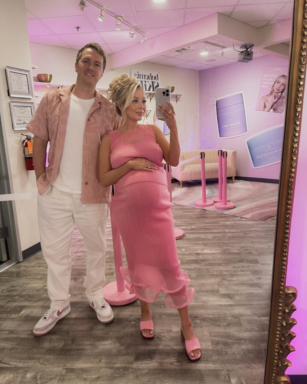 Tay and I’s look from our glow serum pop-up! Feeling pretty in pink 💗

#LTKBump #LTKStyleTip #LTKMens