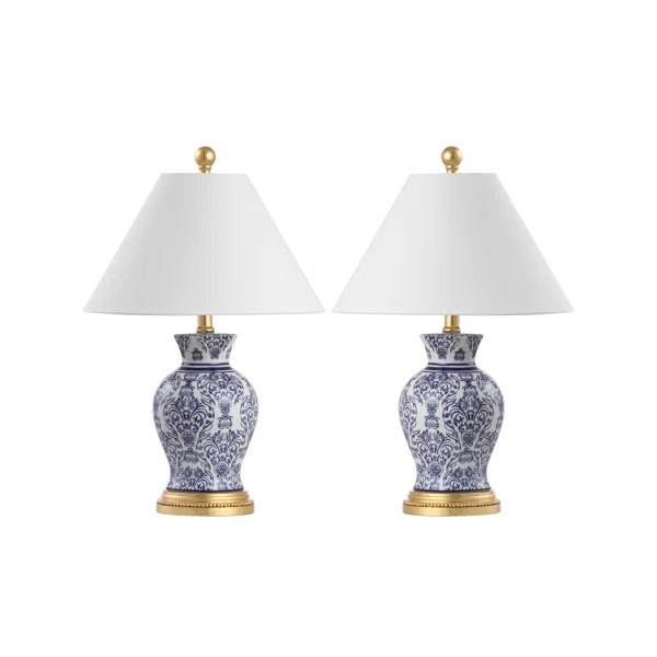 Cirebon Blue/White Table Lamp Set | Wayfair North America