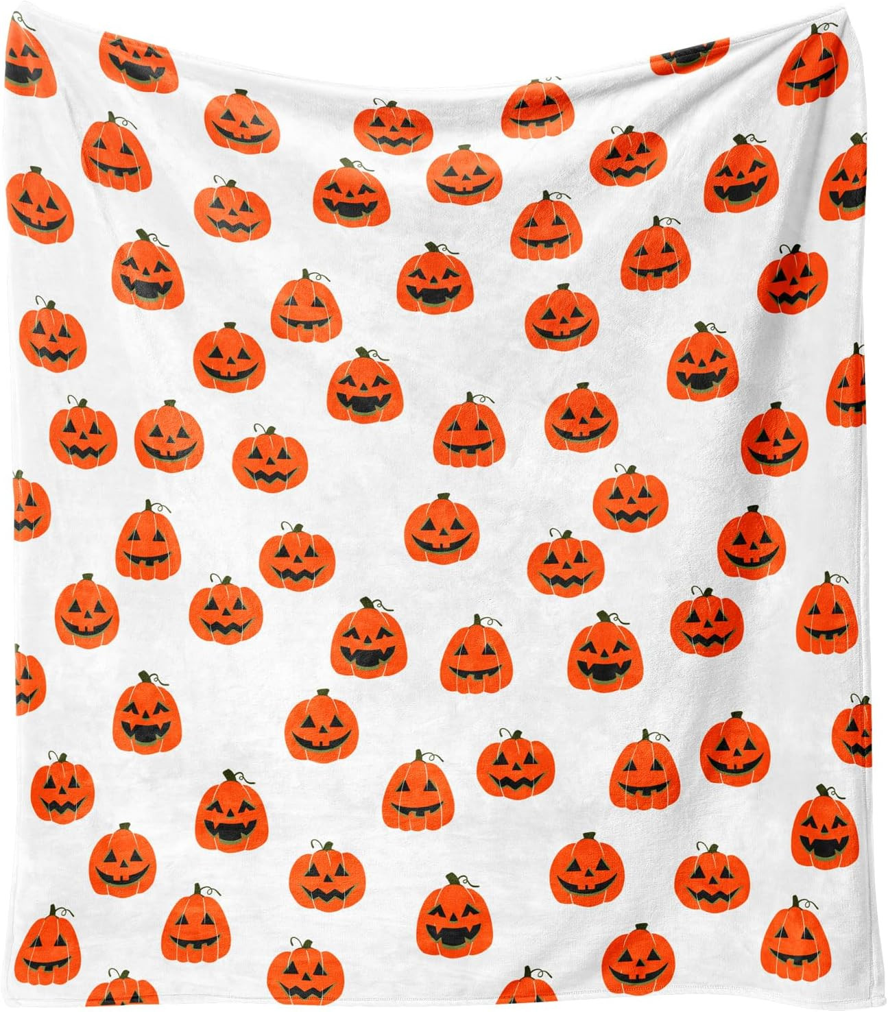 Halloween Blanket,Orange Halloween Pumpkin Face Blanket,Halloween Pumpkin Gifts for Women,Hallowe... | Amazon (US)